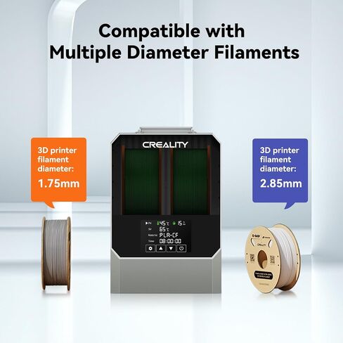 Creality Filament Dryer Box Space PI, Dry Box, 3D Printer Filament Dehydrator, Upgrade PTC 360° Heating Drier,45℃-70℃&0-48h Adjustable,Real-time Monitoring,Touch Screen,One-Key for Drying 12 filaments in Saudi Arabia