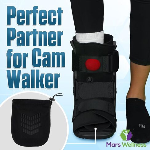 MARS WELLNESS Premium Cast Sock Toe Cover Protector - Drawstring Cover - Fits Leg, Ankle, and Foot Casts, Boots, Splint and Walking Boot - Cast Sock Cover for Adult and Child in Saudi Arabia