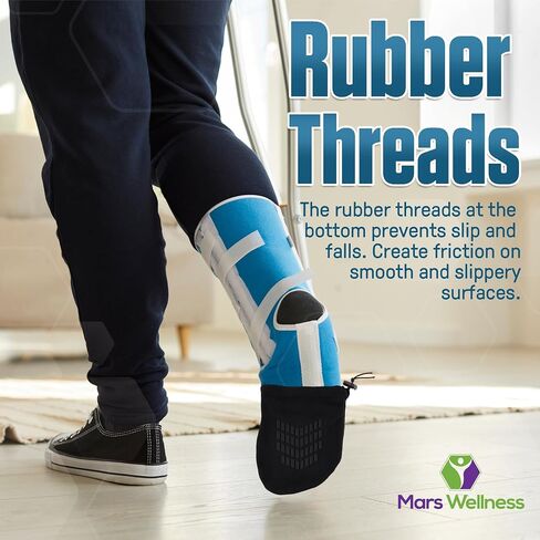 MARS WELLNESS Premium Cast Sock Toe Cover Protector - Drawstring Cover - Fits Leg, Ankle, and Foot Casts, Boots, Splint and Walking Boot - Cast Sock Cover for Adult and Child in Saudi Arabia
