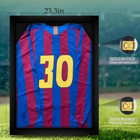 Jersey Frame Display Case Lightweight & Durable Jersey FramePinboard, Shatterproof Plexiglass & Hanging Kit for Football Baseball Basketball Soccer Hockey Shirt in Saudi Arabia