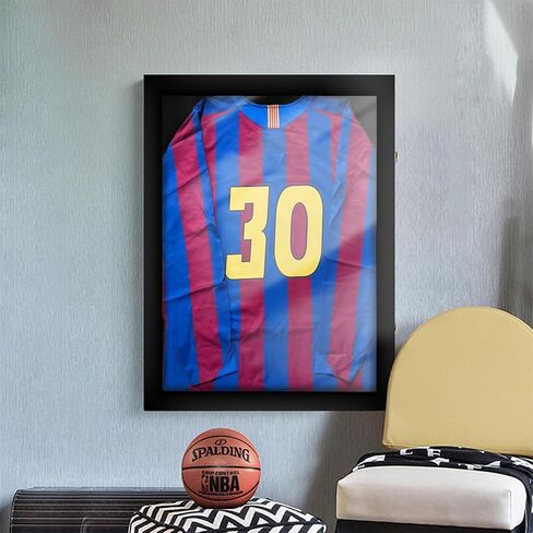 Jersey Frame Display Case Lightweight & Durable Jersey FramePinboard, Shatterproof Plexiglass & Hanging Kit for Football Baseball Basketball Soccer Hockey Shirt in Saudi Arabia
