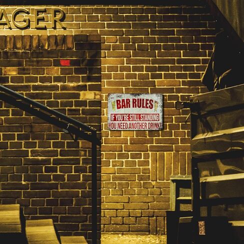 علامة المرآب خمر رجل كهف ديكور بار الملحقات شخصية تسجيل علامة المنزل جدار الفن الديكور الرجال هدية 8x12 بوصة in Kuwait