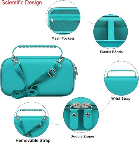 حقيبة حمل قلم Elonbo ثلاثية الأبعاد لقلم الطباعة SCRIB3D P1 ثلاثي الأبعاد مع شاشة العرض، وجيب شبكي إضافي يناسب خيوط PLA، وكتاب الاستنسل، ودليل المشروع، والشاحن، أخضر + أخضر (الجراب فقط! SCRIB3D P1 غير متضمن) in Kuwait