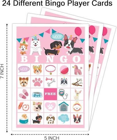 Birthday Party Bingo Game Cards(24 Players), Birthday Bingo Card for Family Friend Adult, Large Group Holiday Party Activity Favor Decoration Supplies -002 in Saudi Arabia
