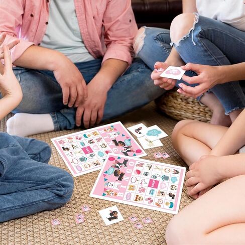 Birthday Party Bingo Game Cards(24 Players), Birthday Bingo Card for Family Friend Adult, Large Group Holiday Party Activity Favor Decoration Supplies -002 in Saudi Arabia