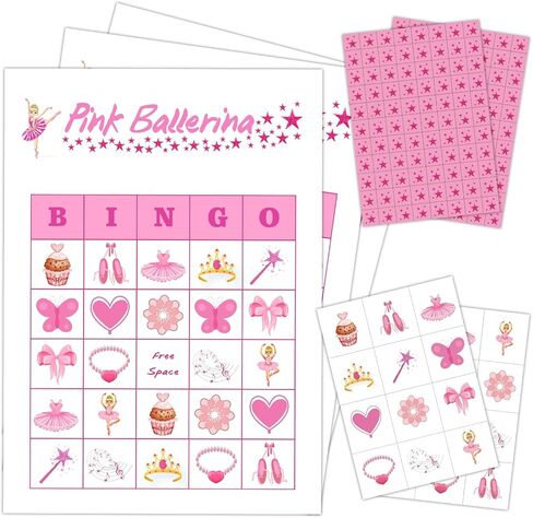 Birthday Party Bingo Game Cards(24 Players), Birthday Bingo Card for Family Friend Adult, Large Group Holiday Party Activity Favor Decoration Supplies -002 in Saudi Arabia