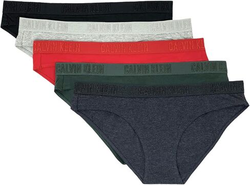 Calvin Klein Women's Monochrome Cotton Bikini Panty 5 Pack (B(QP2800-332)/B, Large) in Saudi Arabia