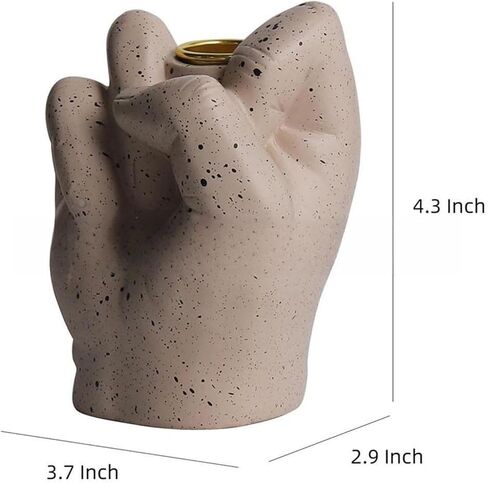 Finger Candle Holder Artware Diverting Candlesticks with Middle Finger 11cm Model Statue for Decoration (Green) in Saudi Arabia