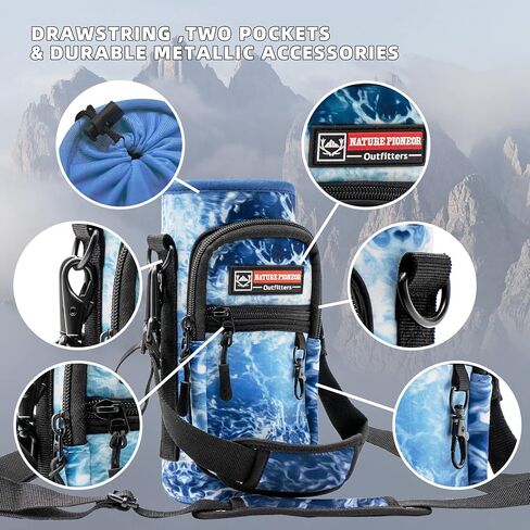 NATURE PIONEOR Water Bottle Carrier Holder Sleeve with Adjustable Strap25 32 40 oz, Insulated Water Bottle Holder Sling Bag in Saudi Arabia