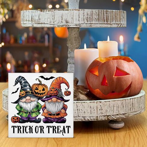 Halloween Decorations Halloween Kitchen Decor Coffee Wooden Sign Halloween Decorations Indoor for Desk Table Shelf 5 X 5 Inches in Saudi Arabia