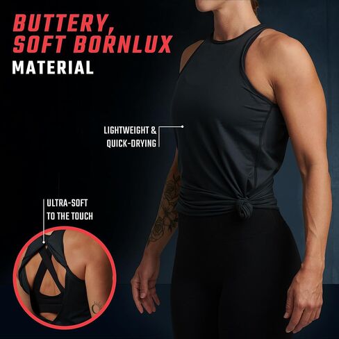 Born Primitive The Edge Tank – Open Back Workout Top for Women – Athleisure Clothes – High Neck Women’s Gym or Yoga Tank in Kuwait