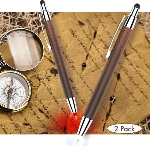 Penyeah Pen with Light Tip and Stylus, 3 in 1 Led Lighted Pen, Light Up Pens for Journaling Writing in The Dark Nice Pen Set Gift for Men Women 2 Pack - White in Saudi Arabia