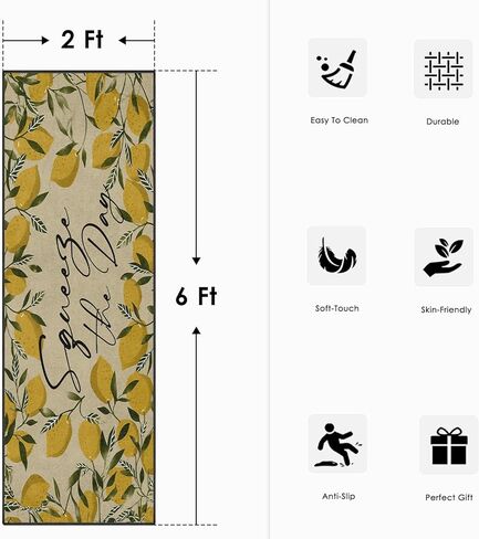 سجادة عداء، قابلة للغسل وغير قابلة للانزلاق مقاس 2 × 6 بوصات أوراق استوائية خضراء صيفية من أوراق النخيل في الردهة سجادة منطقة المطبخ، سجادة باب المدخل الداخلي، سجادة أرضية لغرفة النوم، الحمام، الغسيل، غرفة المعيشة in Kuwait