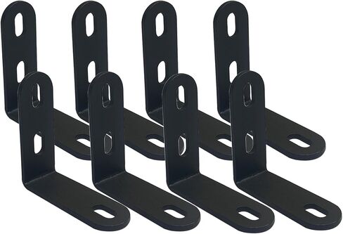 8 Pack Corner Bracket, L Shaped Corner Brace, 90 Degree Metal Angle Brackets, Strengthen Metal Joint Support Bracket, Stainless Steel Right Angle Brackets for Wood, Shelves, Furniture, Cabinet in Saudi Arabia