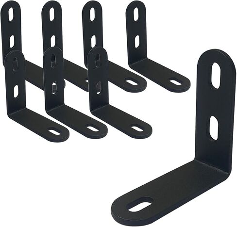 8 Pack Corner Bracket, L Shaped Corner Brace, 90 Degree Metal Angle Brackets, Strengthen Metal Joint Support Bracket, Stainless Steel Right Angle Brackets for Wood, Shelves, Furniture, Cabinet in Saudi Arabia