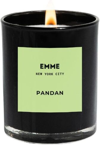 وعاء شموع معطرة من EMME NYC - زجاج أسود، الصويا، طبيعي، غير سام، آمن للحيوانات الأليفة، وقت حرق يصل إلى 60 ساعة، فتيل خشبي، رائحة قوية، لم يتم الإساءة إلى الحيوانات لتصنيعه، 10 أونصة - شموع معطرة بأفضل رائحة (ليتشي) in Kuwait