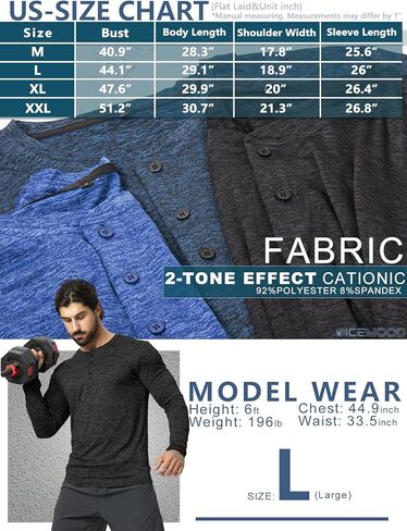 قميص هينلي رجالي جاف مناسب للتكنولوجيا 3 أزرار T مقاس نحيف سريع الجفاف للصالة الرياضية تي شيرت طويل الأكمام خفيف الوزن أساسي غير رسمي in Kuwait