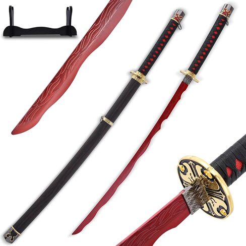 Elden Ring Sword Blood Sword Moonveil Sword Stainless Steel Metal Sword Replica Sword Suitable for Cosplay Enthusiasts to Collect Gifts (Black) in Saudi Arabia