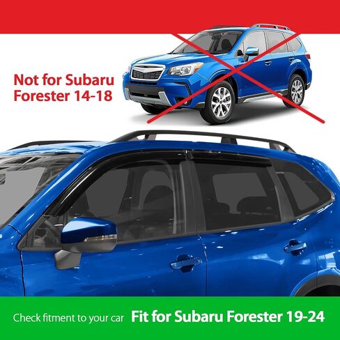 Goodyear Shatterproof Window Deflectors for Nissan Rogue 2014-2020, Tape-on Rain Guards, Window Visors, Vent Deflector Visor, Car Accessories,6 pcs. - GY008647 in Saudi Arabia