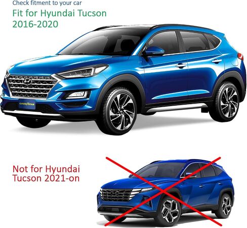 عاكسات النوافذ المقاومة للكسر من Goodyear لسيارة Nissan Rogue 2014-2020، واقيات المطر الشريطية، واقيات النوافذ، واقي عاكس التهوية، ملحقات السيارة، 6 قطع. -GY008647 in Kuwait
