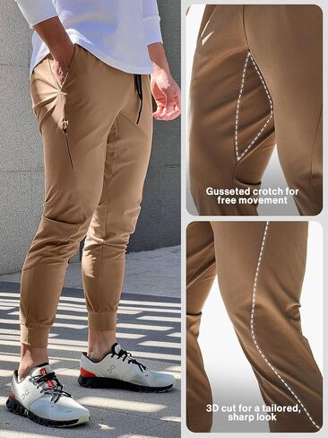 Men's Sweatpants Quick-Drying Stretch Sports Trousers Track Pants Running Workout in Saudi Arabia