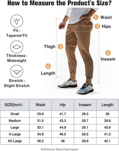 Men's Sweatpants Quick-Drying Stretch Sports Trousers Track Pants Running Workout in Saudi Arabia