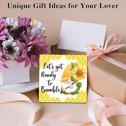 Anniversary Couples Gifts for Girlfriend Boyfriend, Romantic Quote Wooden Plaque with Stand for Home Bedroom Shelf Table Decoration, When I Tell You I Love You - B71 in Saudi Arabia