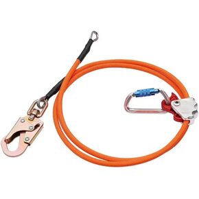 Flip Line Tree Climbing Rope 1/2" X 10ft Steel Core Flipline with Triple Lock Carabiner Adjuster Steel Swivel Snap for Fall Protection,Better Grab,Low Stretch,Cut Resistant,Climbing Tree Equipment