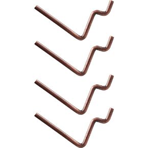 King Jim PGP01 PEGGY L-Shaped Hooks, Perforated Board, Dedicated Parts, Pack of 4, Brown