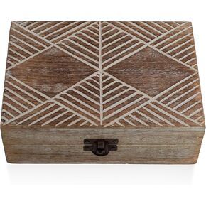 Great Birthday Gift Ideas Handmade Decorative Wooden Jewelry Box Jewelry Organizer Keepsake Box Treasure Chest Trinket Holder Watch Box Storage Box Housewarming Gifts Women