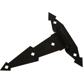 851659 8-Inch Ornamental T-Hinge, Black Finish