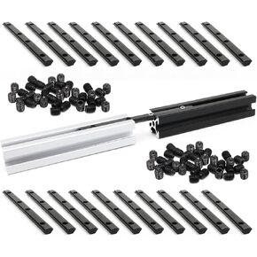 20Pcs 20 Series Aluminum Extrusion Profile Corner Bracket 20/20 Straight Line Connector 2020 Extruded Aluminum Length Brackets with M5 Screw for 6mm T/V Slot Extru Rail
