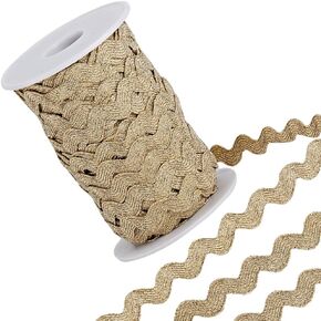 GORGECRAFT 1 Roll 25Yds RIC Rac Trim Ribbon White Wave Sewing Bending Fringe Trim 1/4 Inch Wide Braids Cords Embellishments for Flower Making Wedding Party Lace Ribbon Craft Pillow