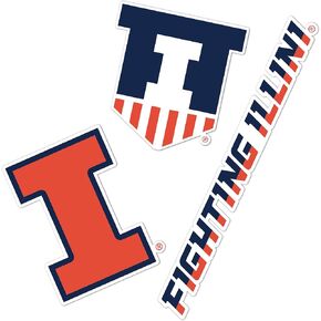 Desert Cactus University of Illinois Stickers Fighting Illini U of I Vinyl Decals Laptop Water Bottle Car Scrapbook T5 (Type 5-1)