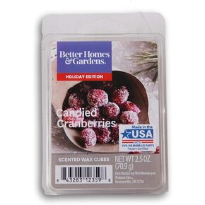 Better Homes and Gardens Scented Wax Cubes 2020 Editions - Candied Cranberries - 2.5 Oz