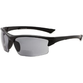 Sport & Wrap-Around Bifocal Reading Sunglasses in Matte Black with Smoke Lenses by Readers.com | The Roster | +2.50