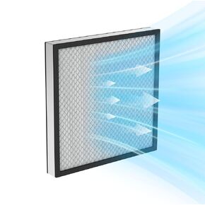 H14 HEPA Filtration Laminar Flow Hood, Vabiooth 22.6"x22.6" FFU Aluminum Fan Filter Unit Laminar Air Flow Hood for 100 / ISO Class 5 Cleanliness Laboratory/Clean Rooms/Mushroom Room