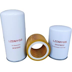 Compatible with UP5 and UP6 air compressor filter replacement kit 24121212 oil separator+39329602 oil filter+88171913 air filter