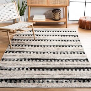 سجادة SAFAVIEH Natura Collection - 2'3" x 12'، عاجية، قطن مصنوع يدويًا، مثالية للمناطق ذات حركة المرور العالية في غرفة المعيشة وغرفة النوم (NAT651A)