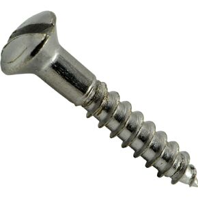 014973138141 Slotted Oval Wood Screws, 4 x 3/4, Piece-60