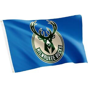 Desert Cactus Milwaukee Bucks Flag Team NBA National Basketball Association 100% Polyester Indoor Outdoor 3x5 feet Flags (Flag E)