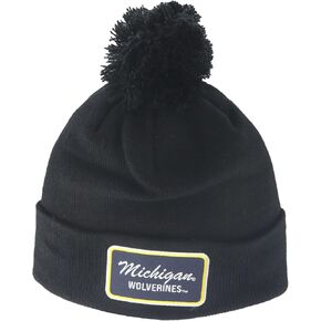 ZHATS Standard NCAA Officially Licensed Pom Beanie Patch Brick Black, One Size