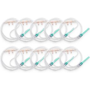 ResOne 10pk Adult Oxygen Nasal Cannula Harness Only, Salter Style 2 Inch Male Connector
