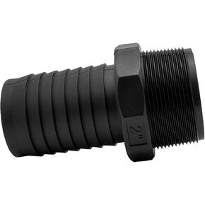 2 pcs 2" Barb x 2" NPT Male Connector, Plastic Hose Barb Fitting, Adapter, Industrial Hose Barb to Pipe Fittings Connect