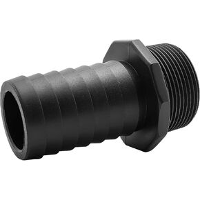 5 pcs 1-1/2" Barb x 1-1/2" NPT Male Connector, Plastic Hose Barb Fitting, Adapter, Industrial Hose Barb to Pipe Fittings Connect