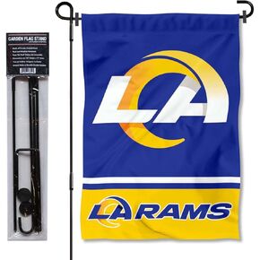 WinCraft Los Angeles Rams Garden Flag and Flagpole Mount