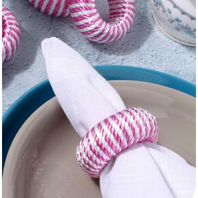 Napkin Ring Holders, Napkin Rings, Napkin Rings Set of 12, Napkin Ring Holders for Cloth Napkins, Round Serviette Rings, Napkin Ring Set, Napkin Ring Bulk - Crystal