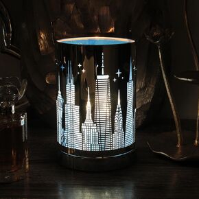 New York City Room décor Wax melt Warmer Skyline Home Decorations Themes Yankee Office Living Room Souvenirs City Lights décor Wax Oil Warmer.
