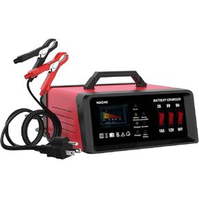 NOONE Smart Car Battery Charger: 2/8/15A Battery Chargers 6V/12V Boat Battery Chargers with Engine Start, Metal shell, Winter Mode, Suitable for AGM, EFB,AGM, Lead Acid, Lithium (LiFePO4) Batteries