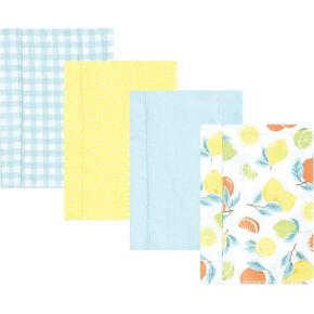 Hudson Baby Unisex Baby Cotton Flannel Burp Cloths, Cowboy 10-Pack, One Size